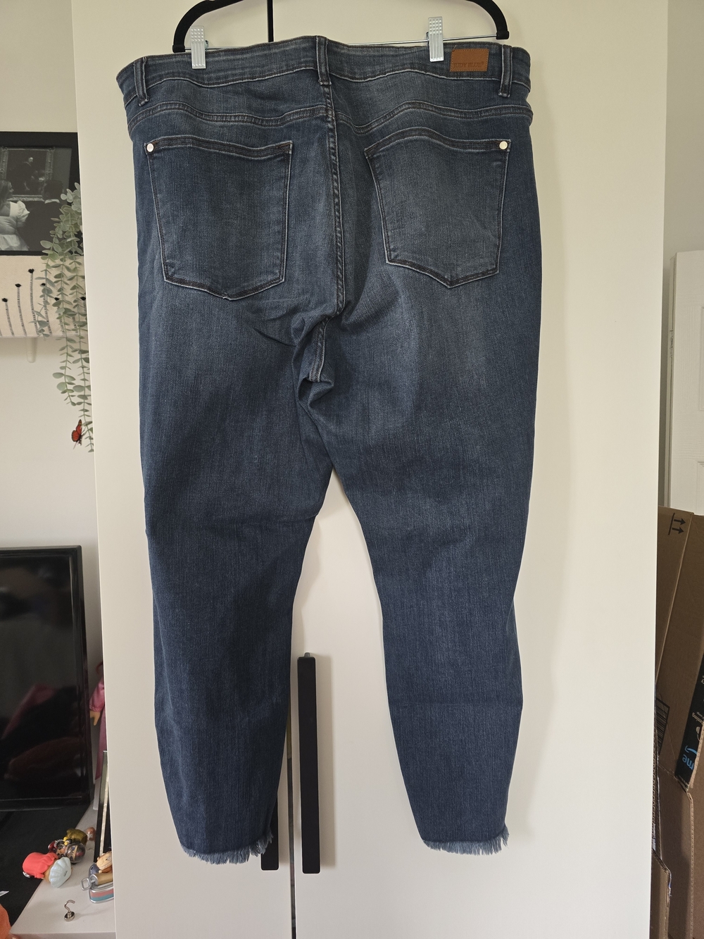 Judy Blue Distressed Dark Wash Jeans - Picture 4 of 4